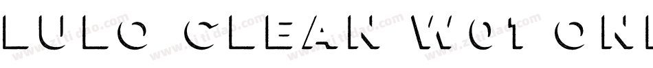 Lulo Clean W01 One Bold字体转换